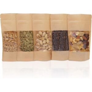 Kraft Stand Up Pouches, Zip Lock Storage; Packaging Bag, Food Storage